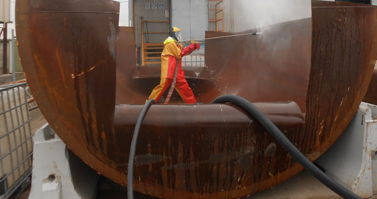 glass bead blasting pool tile